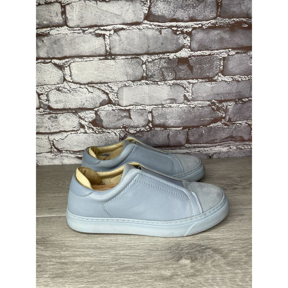 Alma Mater Blue Leather Slip On Casual Sneakers Shoes Women’s Sz 37EU/6.5M US - Picture 16 of 16